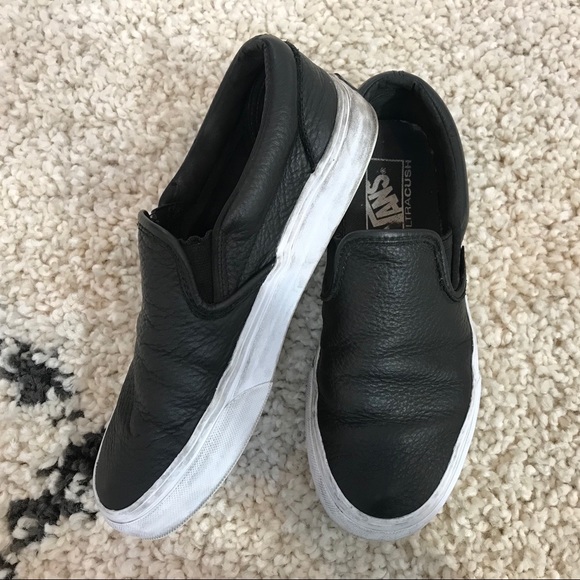 Black Leather Vans - Picture 2 of 5